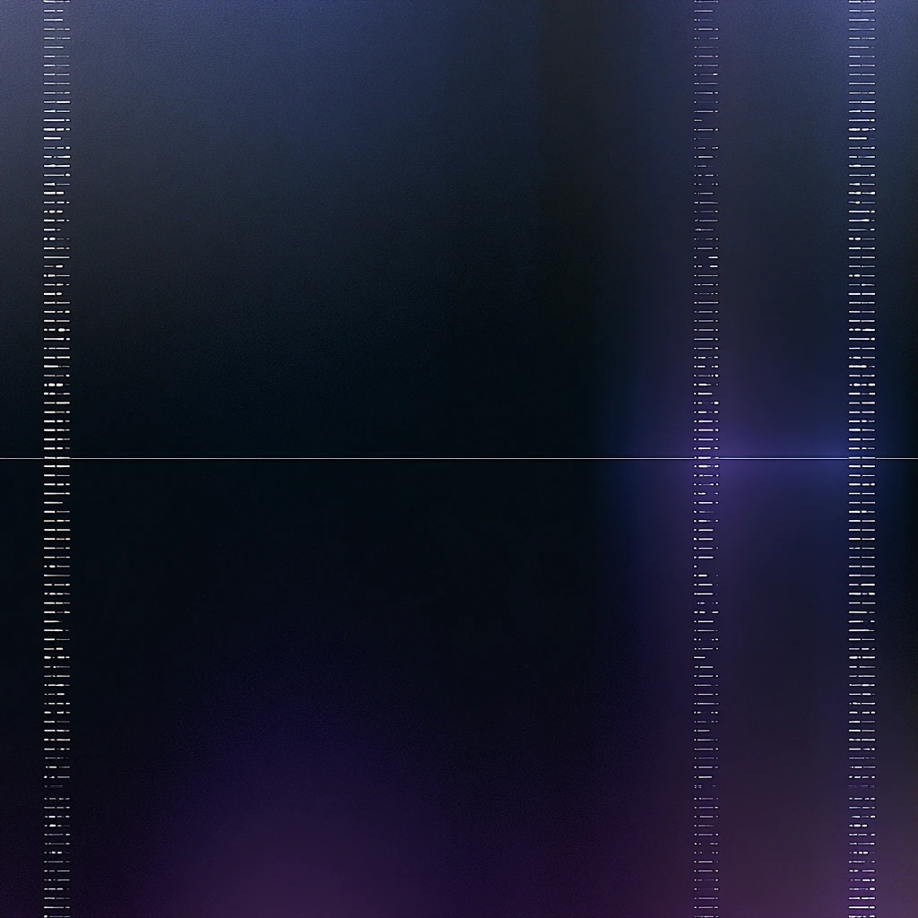 Two columns of paired marks joined by faint lines, with one mismatched pair lit brightly.